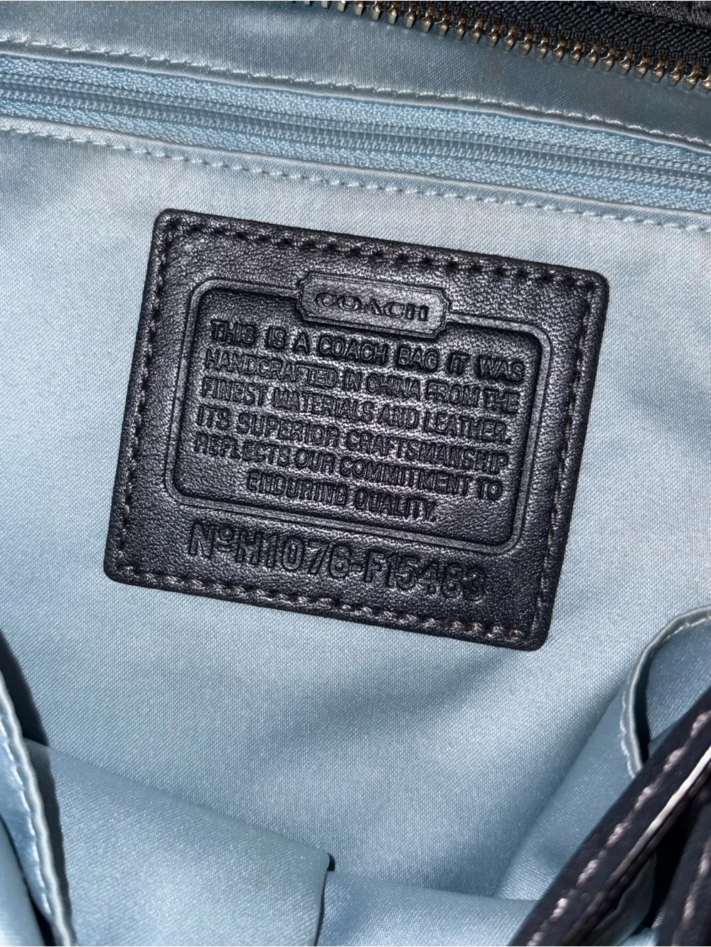Coach Black Signature Jacquard Shoulder Bag with Leather Trim - Picture 8 of 8
